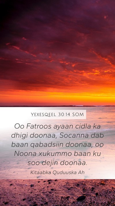 Yexesqeel 30:14 SOM Bible Verse Image