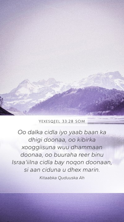 Yexesqeel 33:28 SOM Bible Verse Image