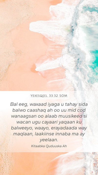 Yexesqeel 33:32 SOM Bible Verse Image
