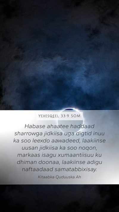 Yexesqeel 33:9 SOM Bible Verse Image