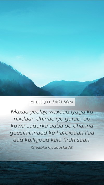 Yexesqeel 34:21 SOM Bible Verse Image