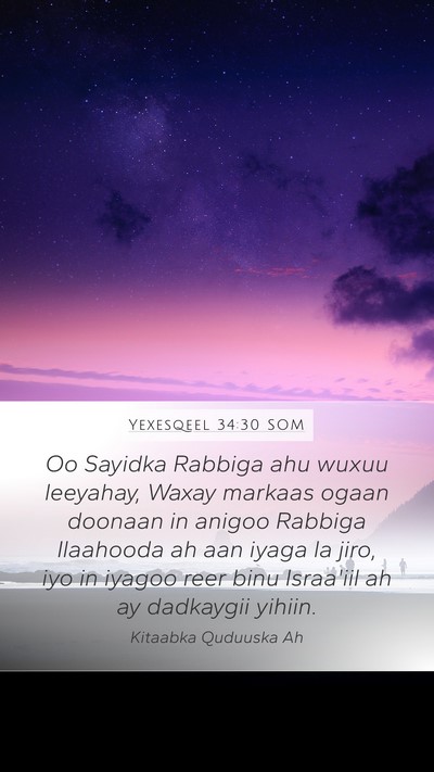 Yexesqeel 34:30 SOM Mobile Phone Wallpaper - Oo Sayidka Rabbiga ahu wuxuu leeyahay, Waxay - Mobile Bible Verse Wallpaper