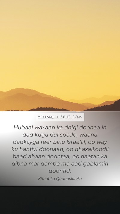 Yexesqeel 36:12 SOM Bible Verse Image