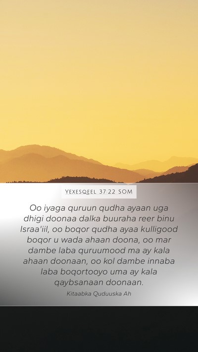 Yexesqeel 37:22 SOM Bible Verse Image