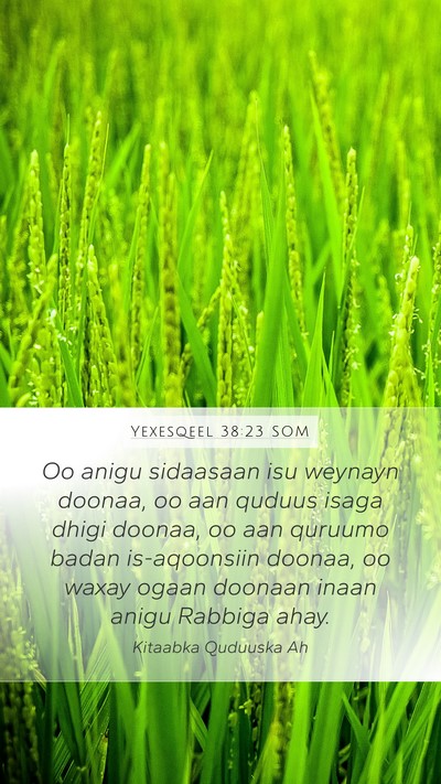 Yexesqeel 38:23 SOM Bible Verse Image
