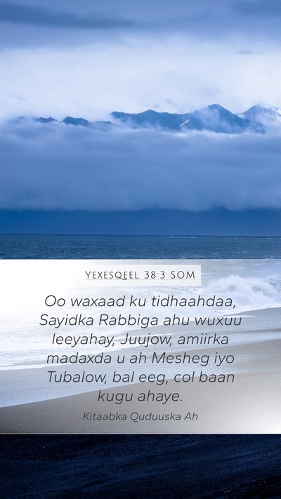 Yexesqeel 38:3 SOM Bible Verse Image