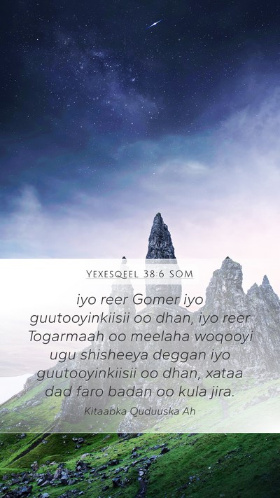 Yexesqeel 38:6 SOM Bible Verse Image