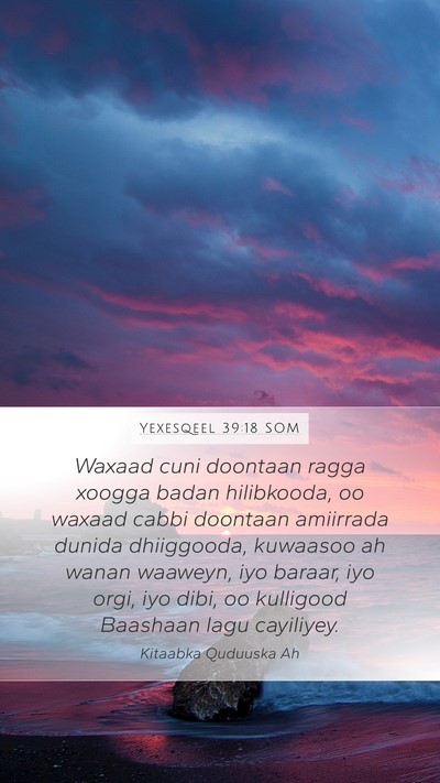 Yexesqeel 39:18 SOM Bible Verse Image