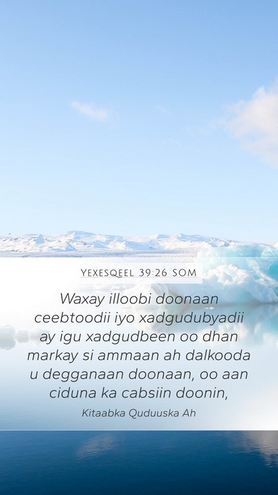 Yexesqeel 39:26 SOM Mobile Phone Wallpaper - Waxay illoobi doonaan ceebtoodii iyo - Mobile Bible Verse Wallpaper