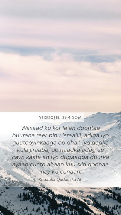 Yexesqeel 39:4 SOM Bible Verse Image