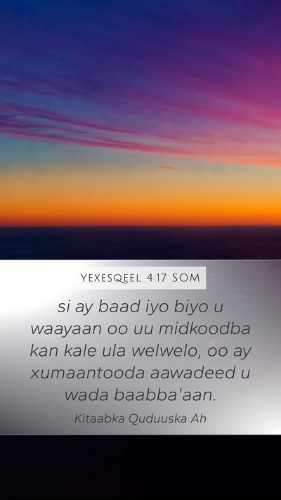 Yexesqeel 4:17 SOM Bible Verse Image