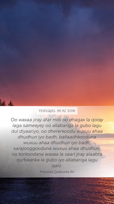 Yexesqeel 40:42 SOM Bible Verse Image