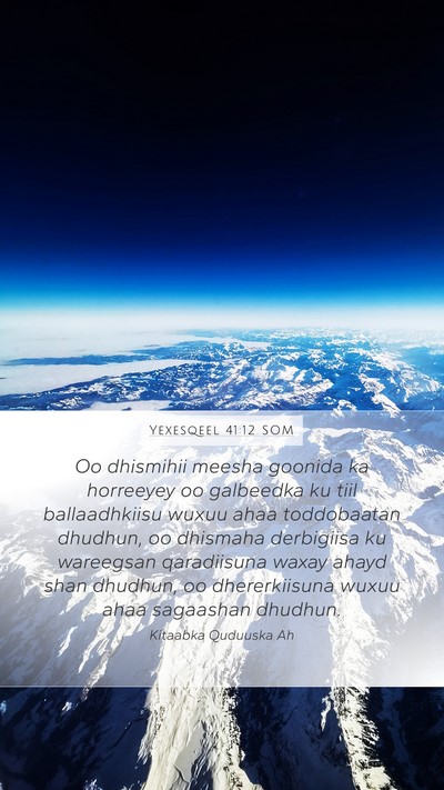 Yexesqeel 41:12 SOM Bible Verse Image