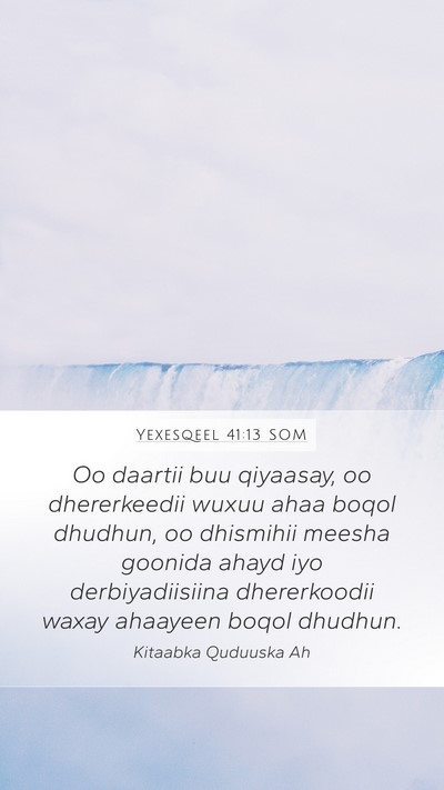 Yexesqeel 41:13 SOM Bible Verse Image