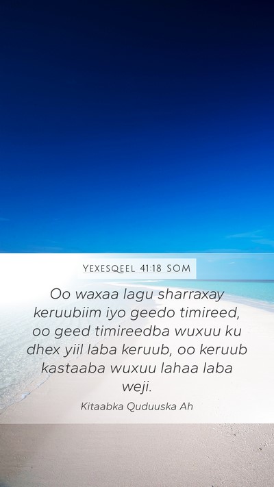 Yexesqeel 41:18 SOM Bible Verse Image