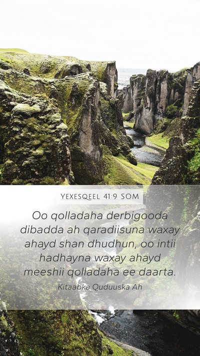 Yexesqeel 41:9 SOM Bible Verse Image