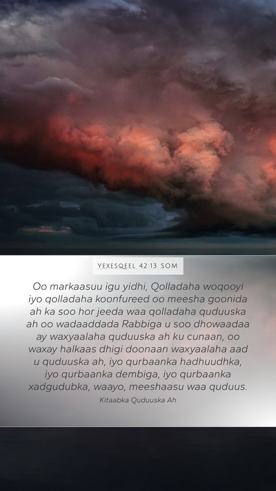 Yexesqeel 42:13 SOM Bible Verse Image
