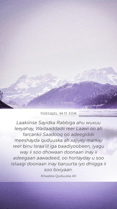 Yexesqeel 44:15 SOM Bible Verse Image