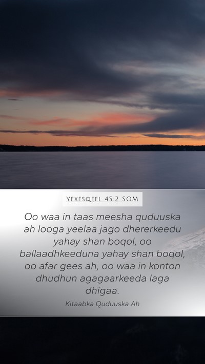 Yexesqeel 45:2 SOM Bible Verse Image