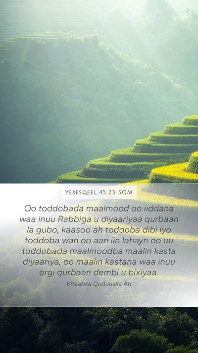 Yexesqeel 45:23 SOM Bible Verse Image