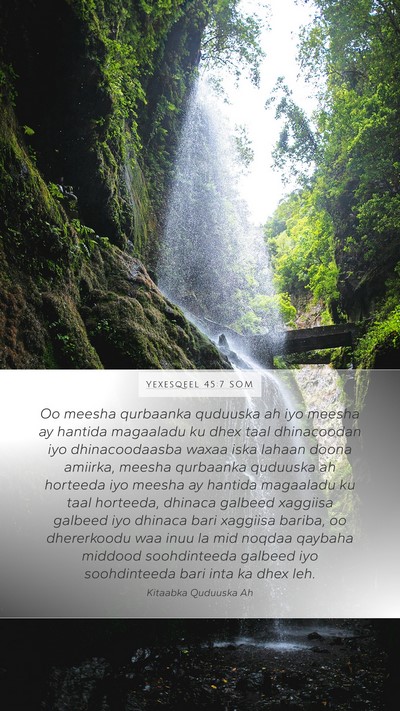 Yexesqeel 45:7 SOM Bible Verse Image