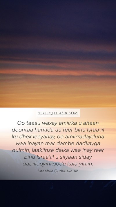 Yexesqeel 45:8 SOM Bible Verse Image