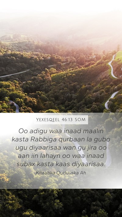 Yexesqeel 46:13 SOM Bible Verse Image