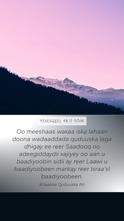 Yexesqeel 48:11 SOM Bible Verse Image