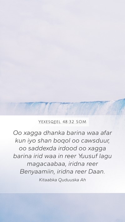 Yexesqeel 48:32 SOM Bible Verse Image