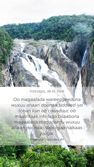 Yexesqeel 48:35 SOM Bible Verse Image