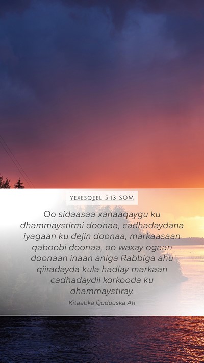 Yexesqeel 5:13 SOM Bible Verse Image