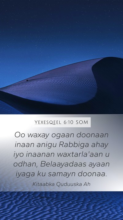 Yexesqeel 6:10 SOM Bible Verse Image