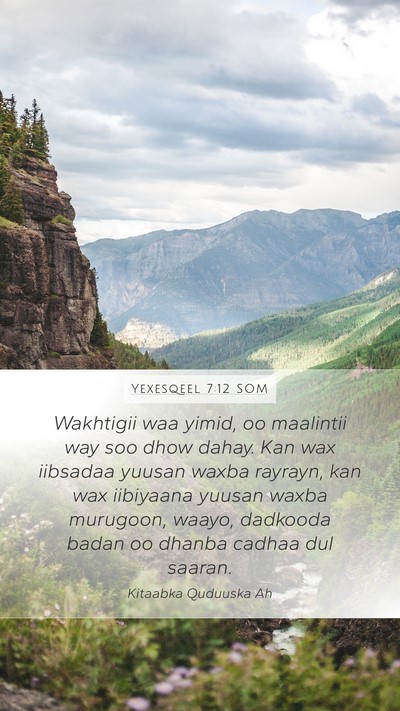 Yexesqeel 7:12 SOM Bible Verse Image