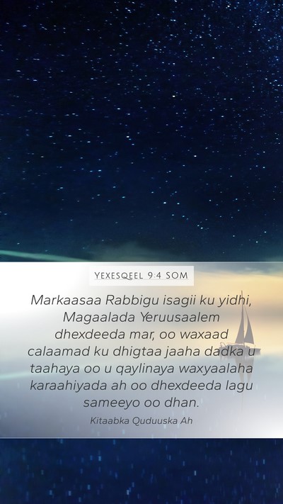 Yexesqeel 9:4 SOM Bible Verse Image