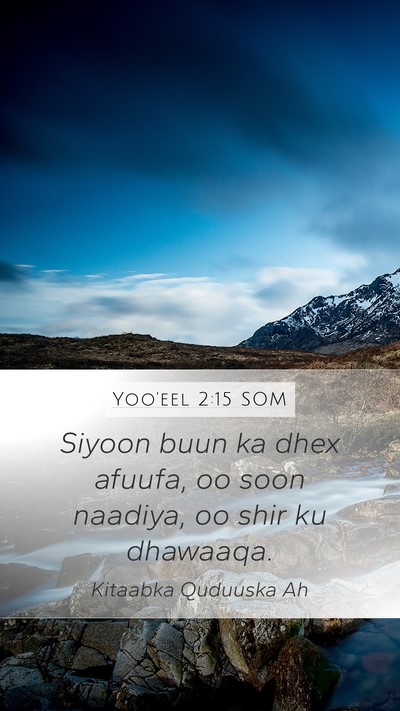 Yoo'eel 2:15 SOM Bible Verse Image
