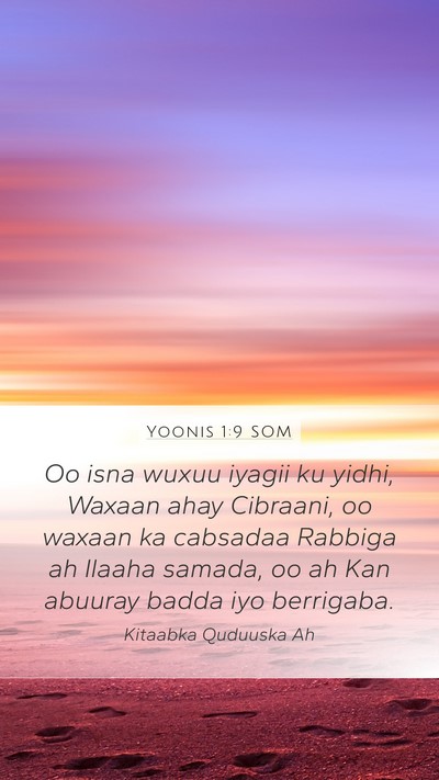 Yoonis 1:9 SOM Bible Verse Image
