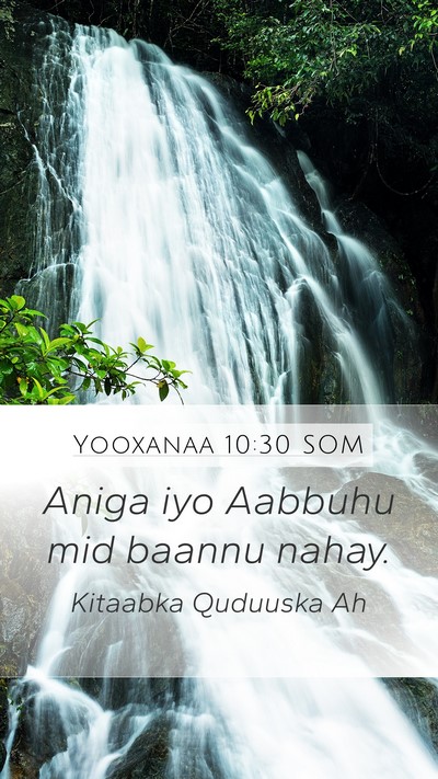 Yooxanaa 10:30 SOM Bible Verse Image