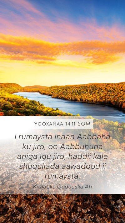 Yooxanaa 14:11 SOM Bible Verse Image