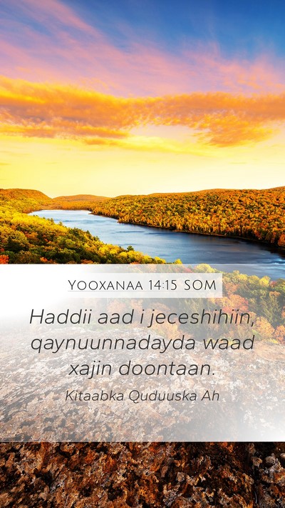 Yooxanaa 14:15 SOM Bible Verse Image
