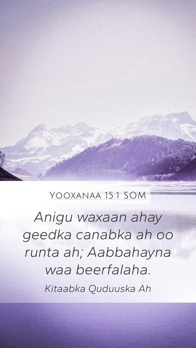 Yooxanaa 15:1 SOM Bible Verse Image