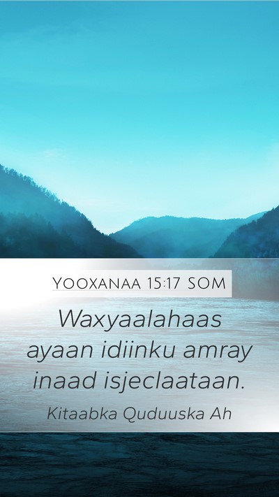 Yooxanaa 15:17 SOM Bible Verse Image