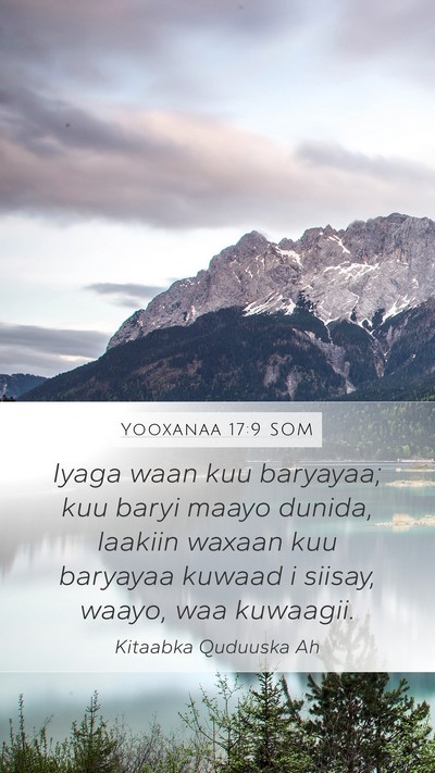 Yooxanaa 17:9 SOM Bible Verse Image