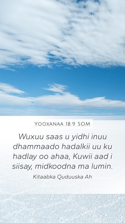 Yooxanaa 18:9 SOM Bible Verse Image