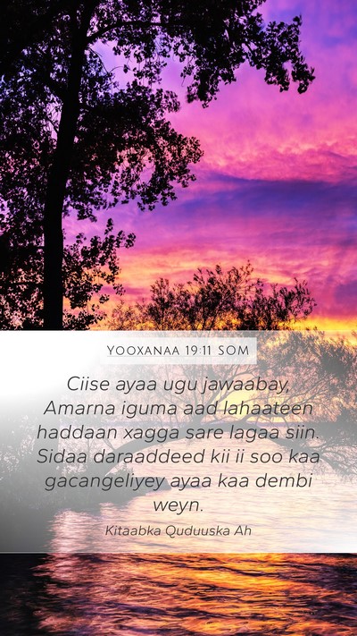 Yooxanaa 19:11 SOM Bible Verse Image
