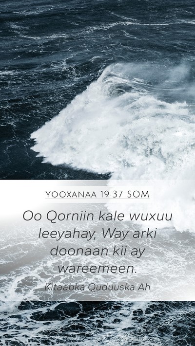 Yooxanaa 19:37 SOM Bible Verse Image