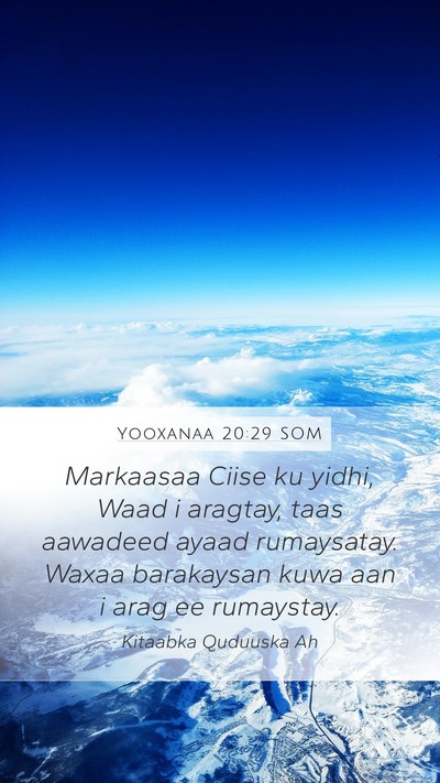 Yooxanaa 20:29 SOM Bible Verse Image