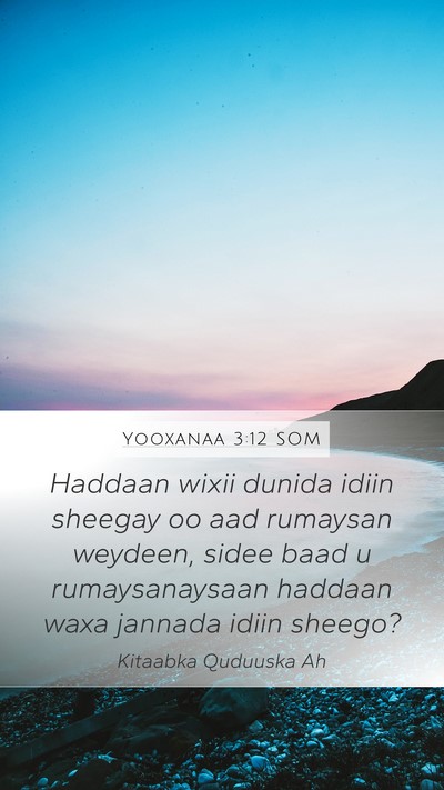 Yooxanaa 3:12 SOM Bible Verse Image
