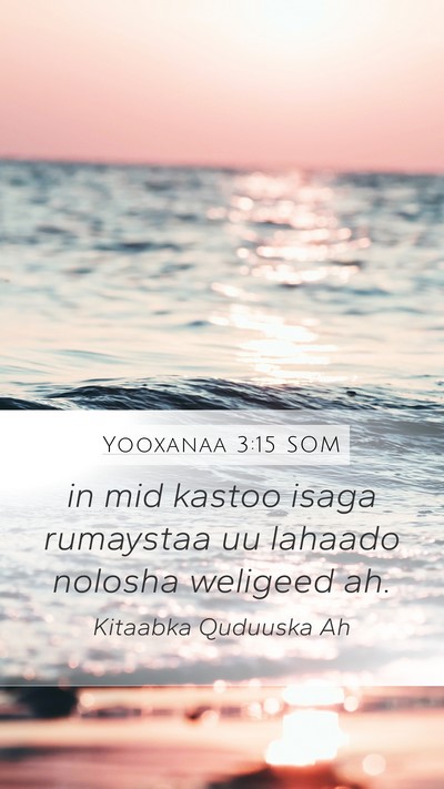 Yooxanaa 3:15 SOM Bible Verse Image