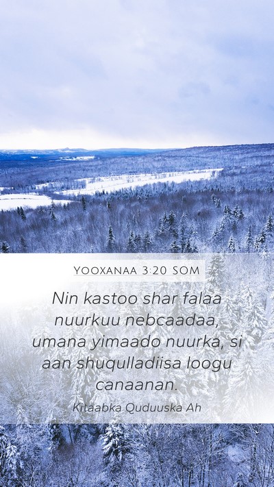 Yooxanaa 3:20 SOM Bible Verse Image