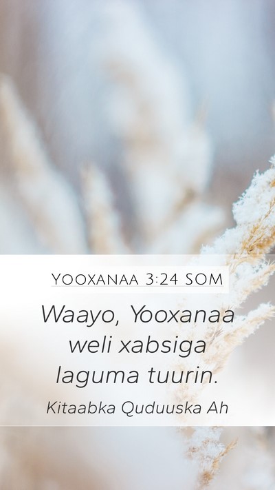Yooxanaa 3:24 SOM Bible Verse Image